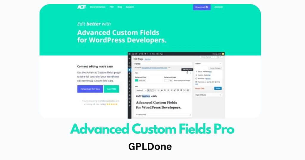 Free Download Advanced Custom Fields Pro v6.3.11 WP Plugin v6.3.11 WP Plugin