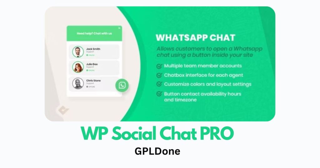 Free Download WP Social Chat PRO v7.3.5 Plugin