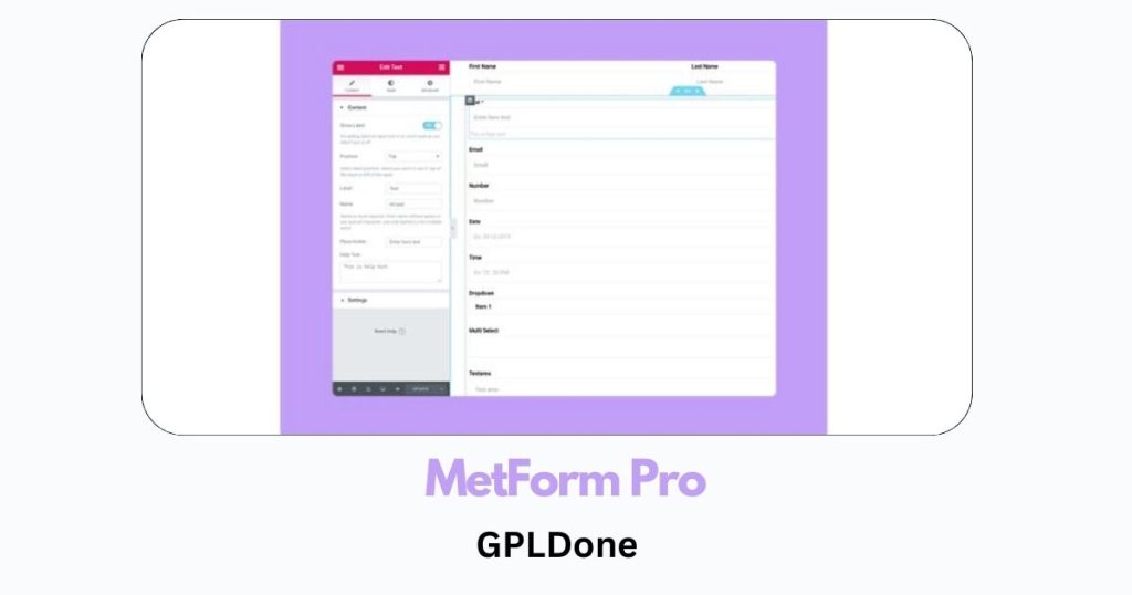 Free Download MetForm Pro v4.0.5 WP Plugin GPLDone